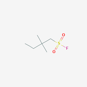 molecular formula C6H13FO2S B13217913 2,2-Dimethylbutane-1-sulfonyl fluoride 