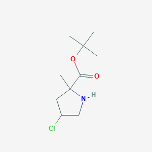 molecular formula C10H18ClNO2 B13217919 tert-Butyl 4-chloro-2-methylpyrrolidine-2-carboxylate 