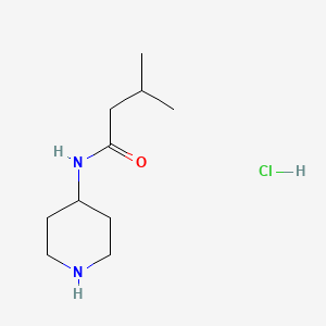 molecular formula C10H21ClN2O B1321798 3-Methyl-N-(4-piperidinyl)butanamide hydrochloride CAS No. 1220027-02-0