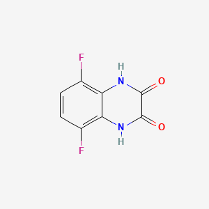 molecular formula C8H4F2N2O2 B13217985 5,8-Difluoroquinoxaline-2,3-diol 