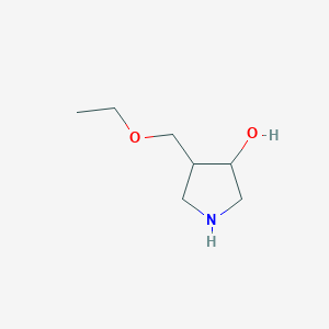 molecular formula C7H15NO2 B13218006 4-(Ethoxymethyl)pyrrolidin-3-ol 