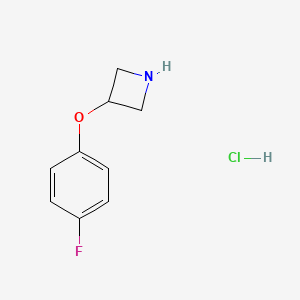 molecular formula C9H11ClFNO B1321804 3-(4-氟苯氧基)氮杂环丁烷盐酸盐 CAS No. 63843-78-7