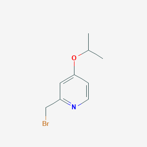 molecular formula C9H12BrNO B13218210 2-(Bromomethyl)-4-(propan-2-yloxy)pyridine 