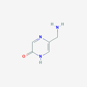 molecular formula C5H7N3O B13218389 5-(Aminomethyl)pyrazin-2-ol 