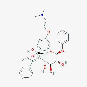molecular formula C₃₂H₃₇NO₈ B132184 4-Hydroxytamoxifen beta-glucuronide CAS No. 128255-45-8