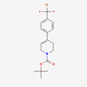 molecular formula C17H20BrF2NO2 B13218562 tert-Butyl 4-[4-(bromodifluoromethyl)phenyl]-1,2,3,6-tetrahydropyridine-1-carboxylate 