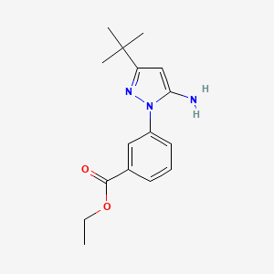 ethyl 3-(5-amino-3-tert-butyl-1H-pyrazol-1-yl)benzoate