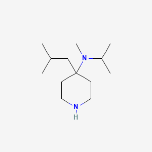 molecular formula C13H28N2 B13218638 N-Methyl-4-(2-methylpropyl)-N-(propan-2-yl)piperidin-4-amine 