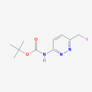 molecular formula C10H14IN3O2 B13218735 tert-Butyl N-[6-(iodomethyl)pyridazin-3-yl]carbamate 