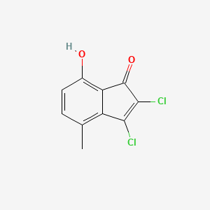molecular formula C10H6Cl2O2 B1321920 2,3-Dichloro-7-hydroxy-4-methyl-1H-inden-1-one CAS No. 75376-47-5