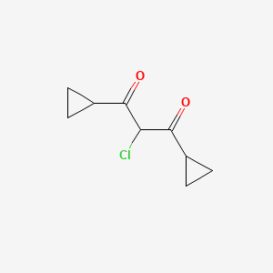 molecular formula C9H11ClO2 B1321929 2-Chloro-1,3-dicyclopropylpropane-1,3-dione CAS No. 473924-29-7