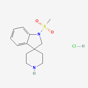 molecular formula C13H19ClN2O2S B1321950 1-(Methylsulfonyl)spiro[indoline-3,4'-piperidine] hydrochloride CAS No. 159634-86-3