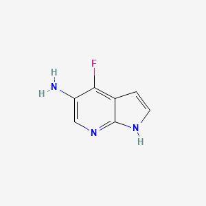 molecular formula C7H6FN3 B1321969 4-Fluoro-1H-pyrrolo[2,3-B]pyridin-5-amine CAS No. 651744-35-3