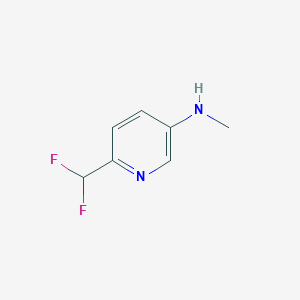molecular formula C7H8F2N2 B13219855 6-(Difluoromethyl)-N-methylpyridin-3-amine 