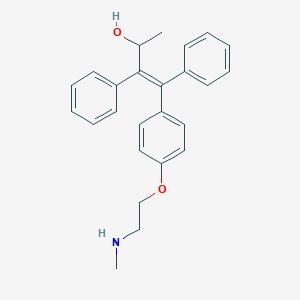 molecular formula C25H27NO2 B132201 alpha-Hydroxy-N-desmethyltamoxifen CAS No. 162070-61-3