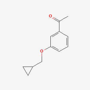 molecular formula C12H14O2 B1322024 1-[3-(Cyclopropylmethoxy)phenyl]ethanone CAS No. 478163-32-5