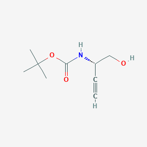 molecular formula C9H15NO3 B1322027 (S)-Tert-butyl (1-hydroxybut-3-YN-2-YL)carbamate CAS No. 275388-05-1