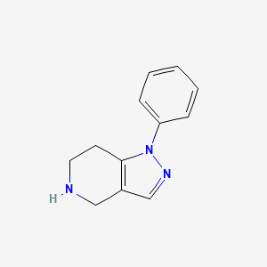 molecular formula C12H13N3 B1322032 4,5,6,7-Tetrahydro-1-phenyl-1H-pyrazolo[4,3-c]pyridine CAS No. 396133-34-9