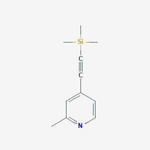 molecular formula C11H15NSi B1322038 2-Methyl-4-((trimethylsilyl)ethynyl)pyridine CAS No. 761426-51-1