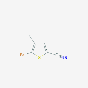 molecular formula C6H4BrNS B1322040 5-Bromo-4-methylthiophene-2-carbonitrile CAS No. 304854-52-2
