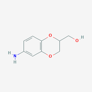 molecular formula C9H11NO3 B1322042 (6-Amino-2,3-dihydrobenzo[b][1,4]dioxin-2-yl)methanol CAS No. 686758-01-0