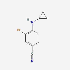 molecular formula C10H9BrN2 B1322057 3-Bromo-4-(cyclopropylamino)-benzonitrile 