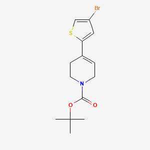 molecular formula C14H18BrNO2S B13220604 tert-Butyl 4-(4-bromothiophen-2-yl)-1,2,3,6-tetrahydropyridine-1-carboxylate 
