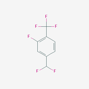 molecular formula C8H4F6 B1322064 4-(Difluoromethyl)-2-fluoro-1-(trifluoromethyl)benzene CAS No. 1214383-47-7