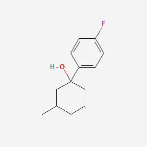 molecular formula C13H17FO B13220813 1-(4-Fluorophenyl)-3-methylcyclohexan-1-ol 