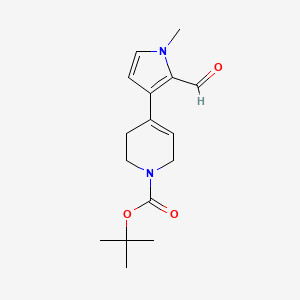 molecular formula C16H22N2O3 B13220930 tert-Butyl 4-(2-formyl-1-methyl-1H-pyrrol-3-yl)-1,2,3,6-tetrahydropyridine-1-carboxylate 