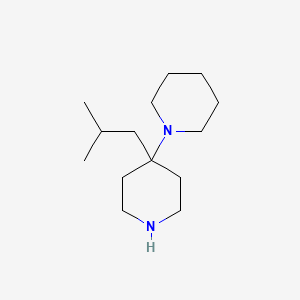 molecular formula C14H28N2 B13220957 4-(2-Methylpropyl)-4-(piperidin-1-yl)piperidine 