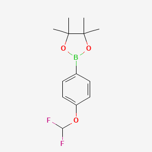 molecular formula C13H17BF2O3 B1322107 2-(4-(Difluoromethoxy)phenyl)-4,4,5,5-tetramethyl-1,3,2-dioxaborolane CAS No. 887757-48-4