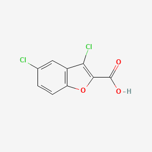 molecular formula C9H4Cl2O3 B13221149 3,5-Dichloro-1-benzofuran-2-carboxylic acid 
