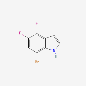 molecular formula C8H4BrF2N B1322119 7-溴-4,5-二氟-1H-吲哚 CAS No. 877160-16-2