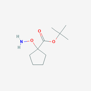 molecular formula C10H19NO3 B13221203 tert-Butyl 1-(aminooxy)cyclopentane-1-carboxylate 
