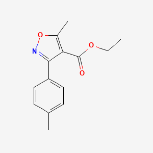 molecular formula C14H15NO3 B1322122 Ethyl 5-methyl-3-(P-tolyl)isoxazole-4-carboxylate CAS No. 917388-45-5
