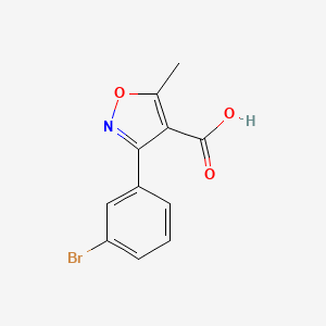 molecular formula C11H8BrNO3 B1322123 3-(3-Bromophenyl)-5-methylisoxazole-4-carboxylic acid CAS No. 954230-35-4