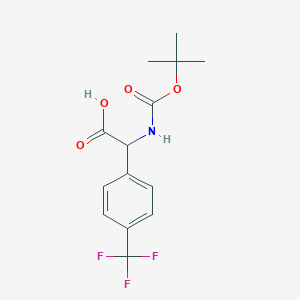 molecular formula C14H16F3NO4 B1322128 N-Boc-2-(4-trifluoromethylphenyl)-DL-glycine CAS No. 847147-40-4