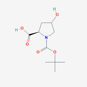 molecular formula C10H17NO5 B1322129 (2R)-1-(tert-butoxycarbonyl)-4-hydroxypyrrolidine-2-carboxylic acid 