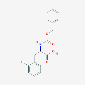 molecular formula C17H16FNO4 B1322131 (R)-2-(((Benzyloxy)carbonyl)amino)-3-(2-fluorophenyl)propanoic acid CAS No. 401-28-5