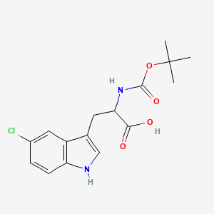 molecular formula C16H19ClN2O4 B1322132 Boc-5-氯-DL-色氨酸 CAS No. 361576-61-6