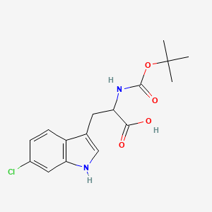 molecular formula C16H19ClN2O4 B1322133 Boc-6-chloro-DL-tryptophan CAS No. 1219193-65-3