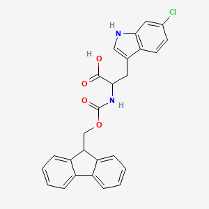 molecular formula C26H21ClN2O4 B1322137 Fmoc-6-chloro-DL-tryptophan CAS No. 1219168-45-2