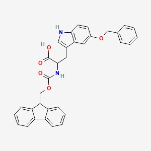 molecular formula C33H28N2O5 B1322139 Fmoc-5-benzyloxy-DL-tryptophan CAS No. 1219348-47-6