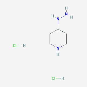 molecular formula C5H15Cl2N3 B1322145 4-Hydrazinylpiperidine dihydrochloride CAS No. 380226-98-2