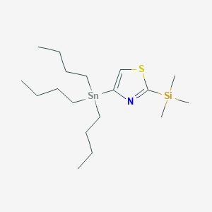 molecular formula C18H37NSSiSn B1322153 4-(Tributylstannyl)-2-(trimethylsilyl)thiazole CAS No. 252562-80-4