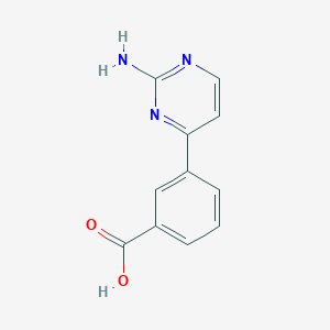 molecular formula C11H9N3O2 B1322158 3-(2-Aminopyrimidin-4-YL)benzoic acid CAS No. 942035-84-9