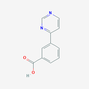 molecular formula C11H8N2O2 B1322159 3-(嘧啶-4-基)苯甲酸 CAS No. 856905-14-1