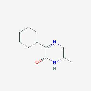 molecular formula C11H16N2O B13221693 3-Cyclohexyl-6-methyl-1,2-dihydropyrazin-2-one 