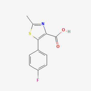 molecular formula C11H8FNO2S B1322170 5-(4-Fluorophenyl)-2-methyl-1,3-thiazole-4-carboxylic acid CAS No. 433283-22-8
